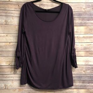 Express open back/mesh back 3/4 sleeve top